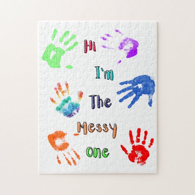 Hi I'm The Messy One - Paint Handprints (Vertikal)
