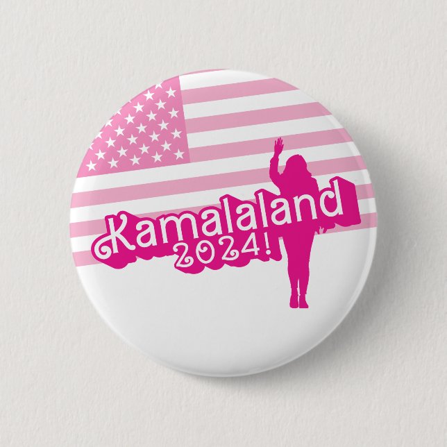 "Hi Kamala" - Round Button (kein Tagline) (Vorderseite)