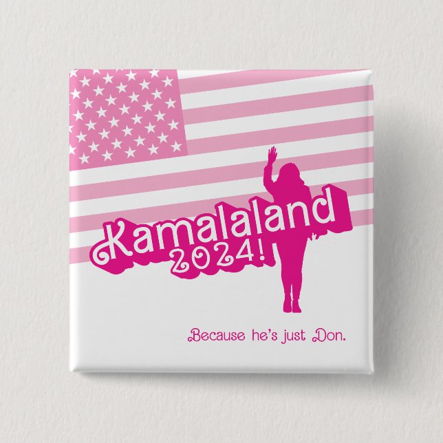 "Hi Kamala" - Square Button (Tagline A) (Vorderseite)