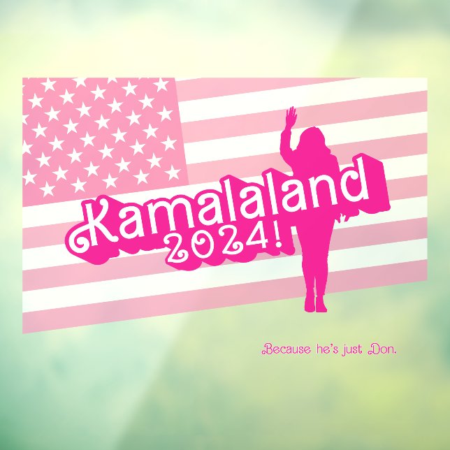 "Hi Kamala" - Wall Decal (Slogline A) Fensteraufkleber (Blatt 3)