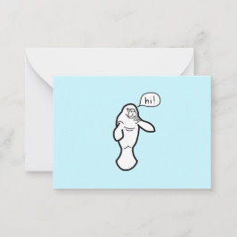 Hi Manatee Note Card sagen Mitteilungskarte