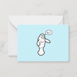 Hi Manatee Note Card sagen Mitteilungskarte