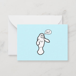 Hi Manatee Note Card sagen Mitteilungskarte
