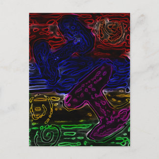Hi Neon Postkarte