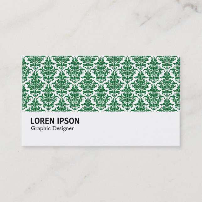 Hi-Phi - 0229 Forest Green Damask Visitenkarte (Vorderseite)