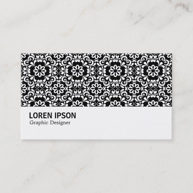 Hi-Phi - 060 - Damask B&W Visitenkarte (Vorderseite)