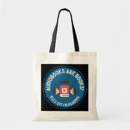 Hi Res Audiobook Lover Tote Bag Dark Tragetasche