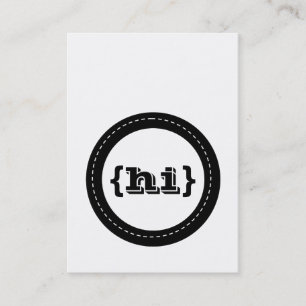 Hi Retro Circles Vertikal Chubby Business Cards Visitenkarte