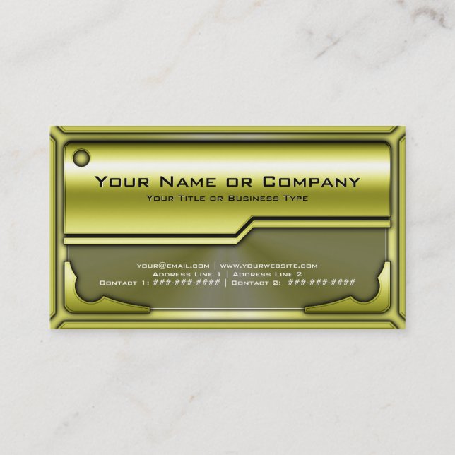 Hi Tech Imitats Metallic Card Version 3 mit Logo Visitenkarte (Vorderseite)