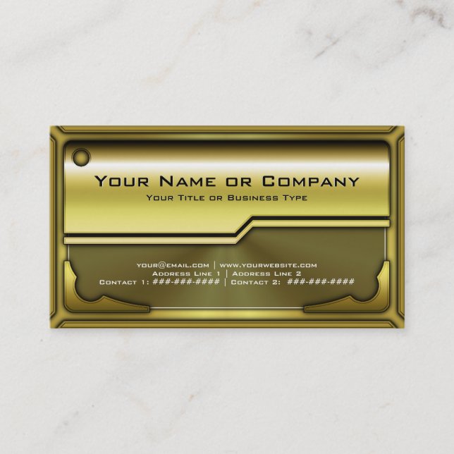 Hi Tech Imitats Metallic Card Version 3 mit Logo Visitenkarte (Vorderseite)