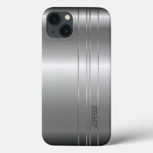 Hi Tech Metall Silber Streifen 2 Design Case-Mate iPhone Hülle