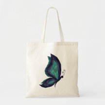 Hi-Tech Schmetterling, modern blau/grün, Low Poly