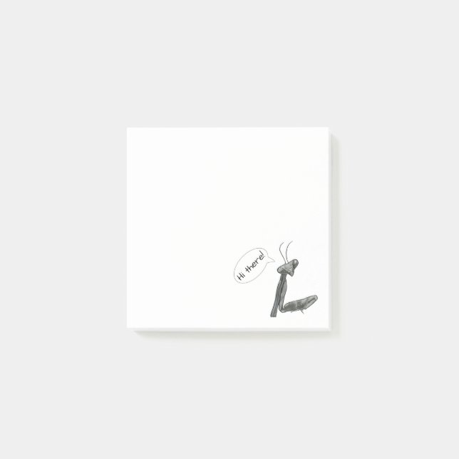 Hi there Praying Mantis Post-it Klebezettel (Vorderseite)
