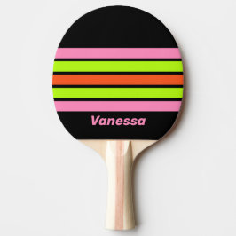 HI-VIS and Pink Across Striping with Name Tischtennis Schläger