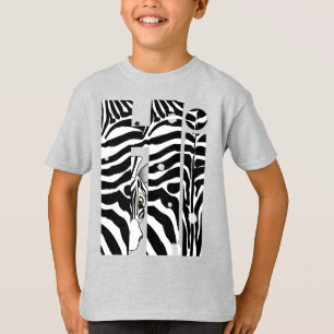 "Hi" Zebra Schwarz/Weiß Streifen Abstrakt trendy T-Shirt