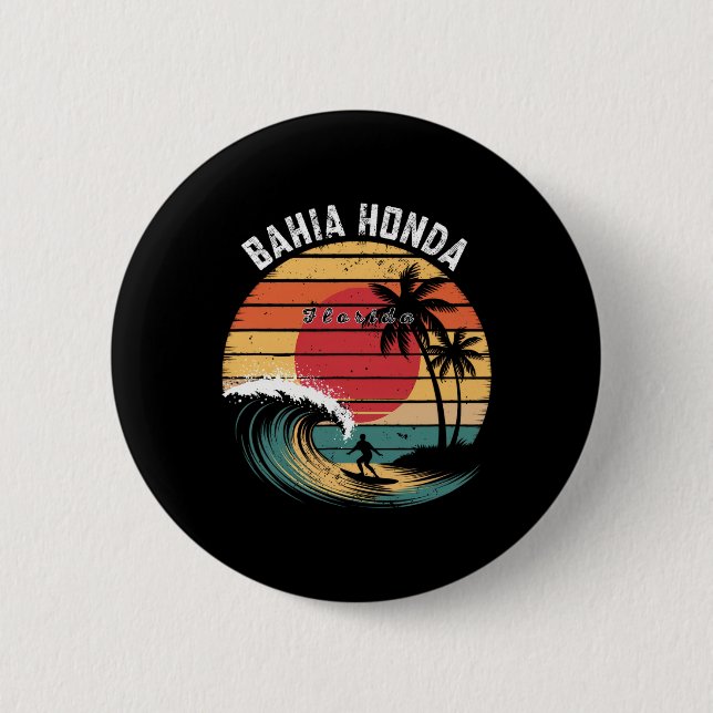 Hia Honda State Park Florida Strand Surfen  Button (Vorderseite)