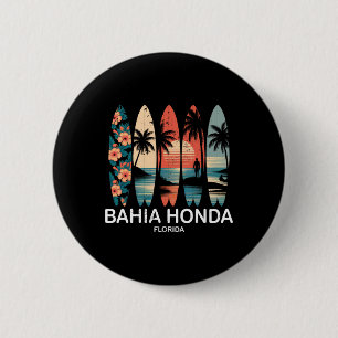Hia Honda State Park Florida Surfbrett Surfen Retr Button