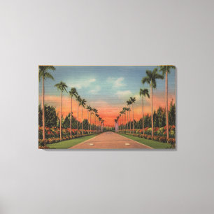 Hialeah, Florida- - Miami-Jockey-Club-Fahrstraße Leinwanddruck