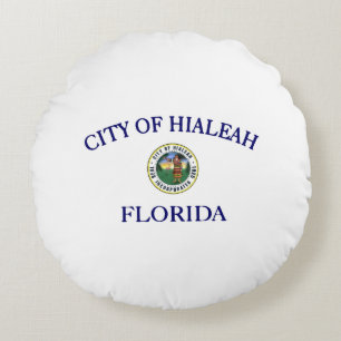 Hialeah (Florida) Stadtflagge Rundes Kissen