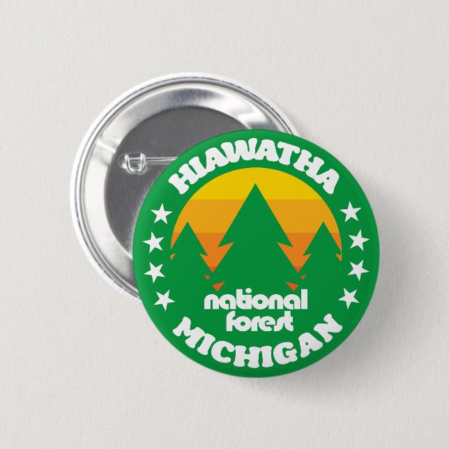 Hiawatha National Forest Button (Vorne & Hinten)