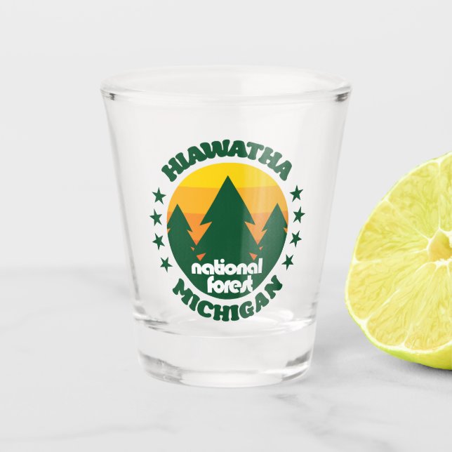 Hiawatha National Forest Schnapsglas (Vorderseite)
