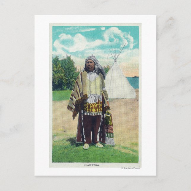 Hiawatha Portrait # 2 Postkarte (Vorderseite)