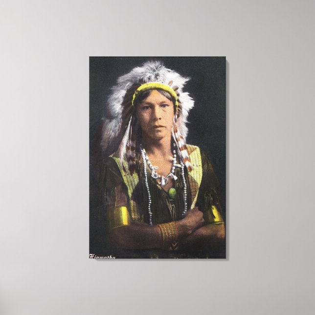 Hiawatha Portrait Leinwanddruck (Vorderseite)