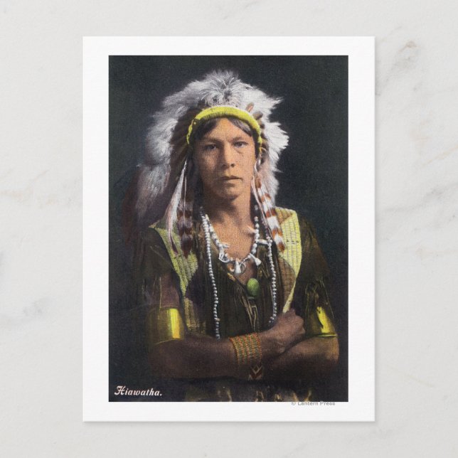 Hiawatha Portrait Postkarte (Vorderseite)