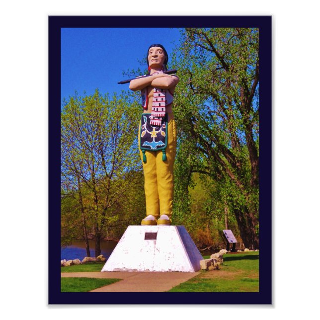 Hiawatha Statue Fotodruck (Vorne)