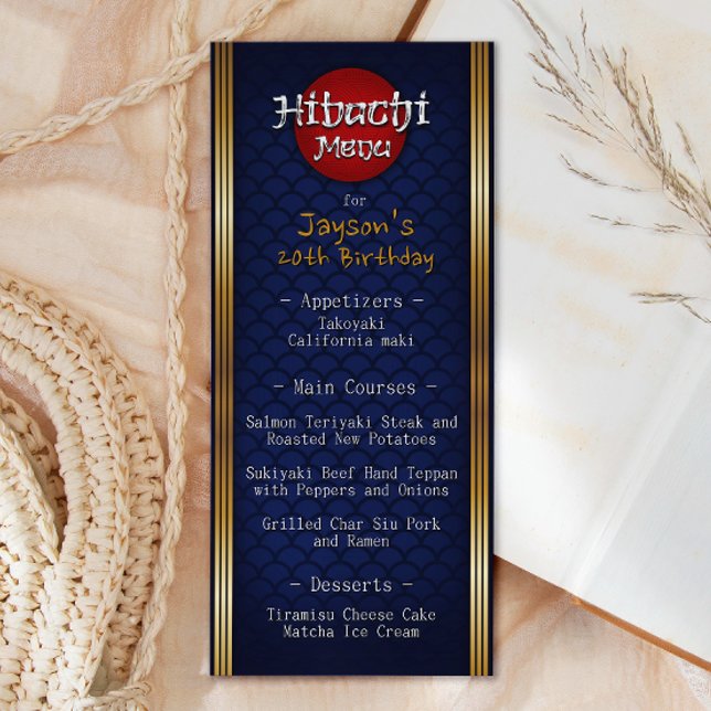 Hibachi Birthday Menu Menükarte (Von Creator hochgeladen)