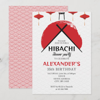 Hibachi Birthday Party Private Koch Japanisches Th Einladung