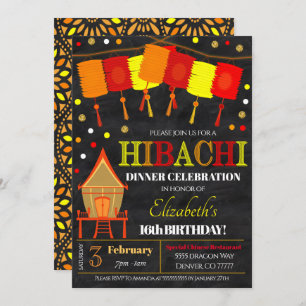 Hibachi Dinner Party Einladung