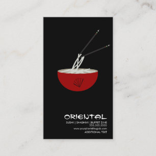 Hibachi Japan Asian Sushi Ramen Logo Business Card Visitenkarte