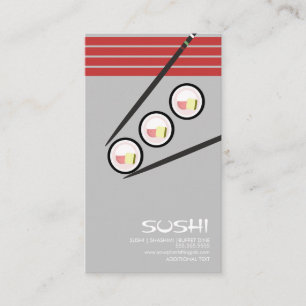 Hibachi Japan Asiatisches Sushi-Logo Visitenkarte