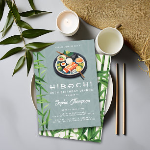 Hibachi Japanisch Thema Chic Abendessen Geburtstag Einladung
