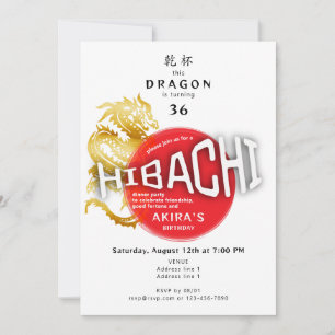 Hibachi Koch Japanisch Sushi GRILLEN Dragon Birthd Einladung