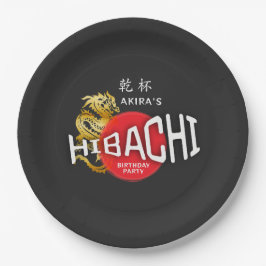 Hibachi Koch japanische GRILLEN Sushi Dragon Birth Pappteller