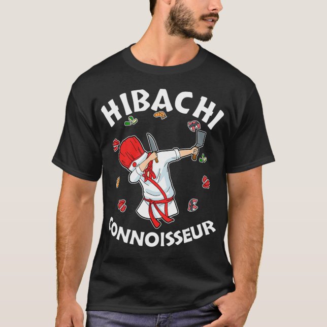 Hibachi Koch Kostüm Hibachi Connoisseur Hibachi T-Shirt (Vorderseite)