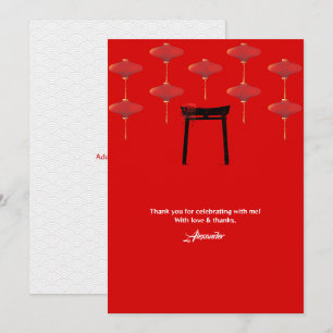 Hibachi Theme Geburtstagsparty Private Koch Japani Dankeskarte