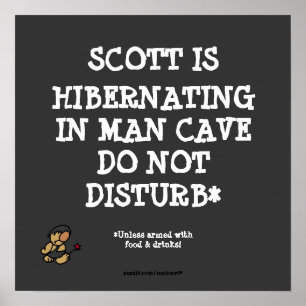 Hibernating Man Höhle Poster