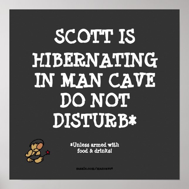 Hibernating Man Höhle Poster (Vorne)