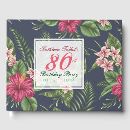 Hibiscus 80e Anniversaire de la fête Livre d'invit
