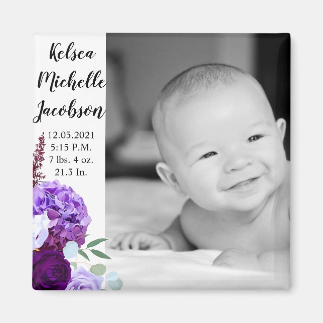 Hibiscus à aimants de 2 po x 2 po (Devant)