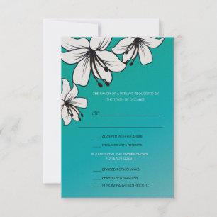 Hibiscus blanc - cartes rsvp
