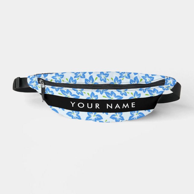 Hibiscus Bleu, Fleurs Bleues, Votre Nom (Recto)