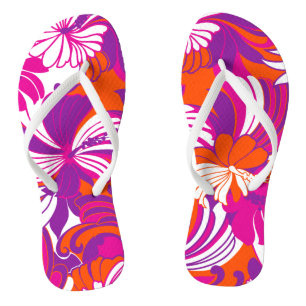 Hibiscus Dschungel Hawaiian Tropical Floral - Mage Flip Flops