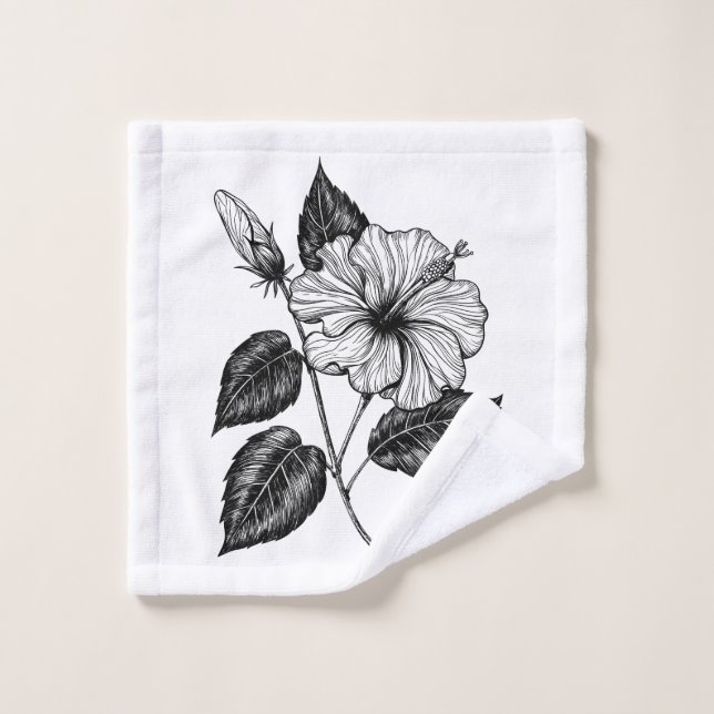 Hibiscus fleur II (Gant de toilette)