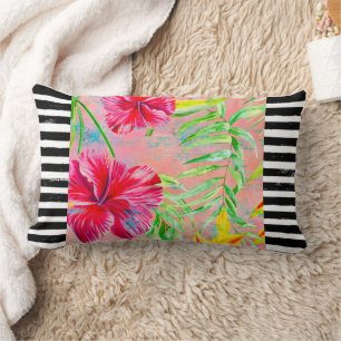 Hibiscus Fleur Lumbar Lisse oreiller