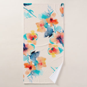 Hibiscus fleurs aquarelle illustration motif