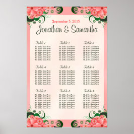 Hibiscus Floral Pink 9 Tableau Mariage
